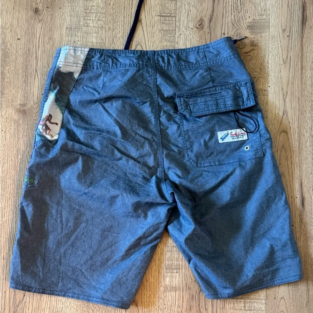 Original Jams Surf Line Hawaii Navy Board Shorts Size 28 Swim Trunks